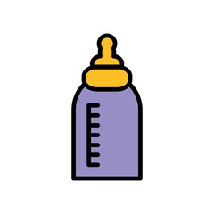 Feeding Bottle Icon Color Design Vector Template Illustration