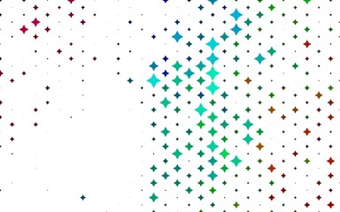 Light Multicolor, Rainbow vector background with colored stars.