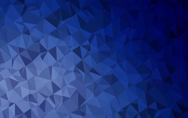Dark BLUE vector abstract mosaic backdrop.