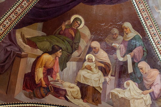 Fresco. Nativity Of The Virgin Mary