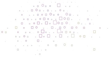 Light Pink, Green vector cover with circles, cubes.