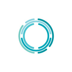 Vortex Circle logo abstract circle shape - spiral motion twirl twist curve rotation spin whirlpool radial warp geometric shape for businesses - spinning circle