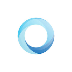 Vortex Circle logo abstract circle shape - spiral motion twirl twist curve rotation spin whirlpool radial warp geometric shape for businesses - spinning circle