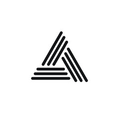 Triangle logo - abstract prism geometric shape graphic geometry line futuristic polygonal layout marketing perspective corporate tech delta spectrum business