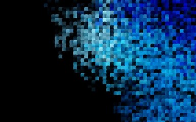 Dark BLUE vector template with crystals, rectangles.