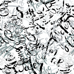 Graffiti background seamless pattern. Hand style tagging