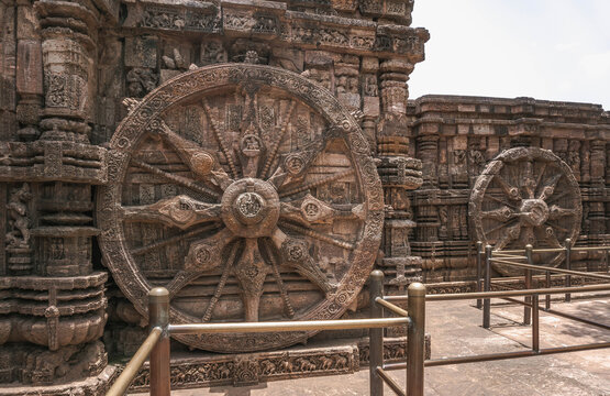 The temple of the sun god Surya in Konarak, also known as the "Black Pagoda" is a 13th century monument in the city of Konarak, the Indian state of Orissa