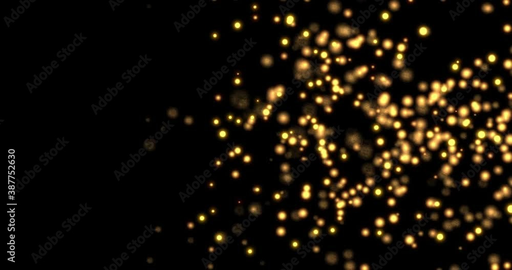 Wall mural 3d illustration realistic natural soft blurred white gold snow with bokeh create from particle on is