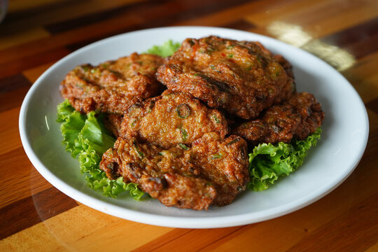 thai style fried fish patty