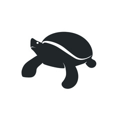 Obraz premium Turtle Silhouette logo - ocean sea nature animal underwater wildlife reptile marine aquatic illustration