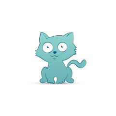 Cat doodle - animal cute pet kitty drawing sketch domestic feline adorable friendly mammal fur love playful mascot vector illustration paw indoor cozy comfort relax