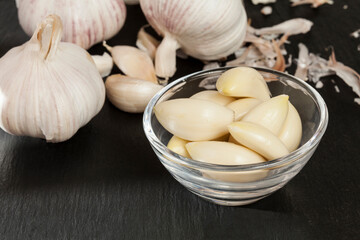 Garlic - Allium sativum; Chinese garlic seasoning for food.