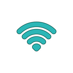 Wi-Fi symbol 45 deg.