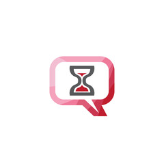 Clock logo - vector time clock symbol alarm minute hour circle deadline business second speed digital 24 countdown hourglass communication bubble text chat