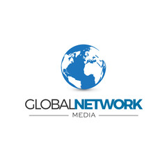Globe logo - 3D earth planet travel abstract business internet web network international communication ball net connection worldwide corporation connect global data community
