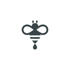 Bee logo honey - nature animal apiary wing sweet pollen beekeeping fly nature hive beehive organic bio sting healthy bumblebee apiculture nectar eco farm © Template Dealer