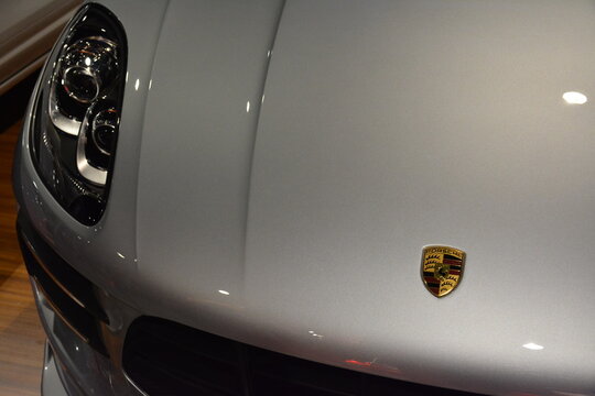 Porsche macan suv at Manila Auto Salon car show in Pasay, Philippines