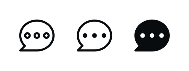 message Bubble Icon, Chat Flat Icon symbol
