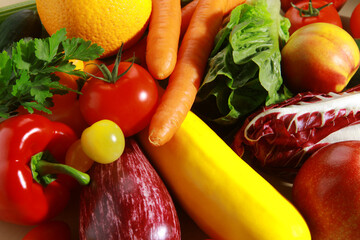 Rohes Obst und Gemüse