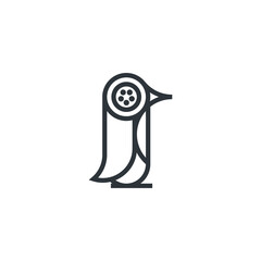 Penguin doodle art illustration drawing - bird polar cold cute baby snow wild cartoon character pole funny marine little young animal kids