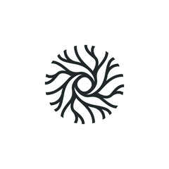 Neuron logo - brain cell science nerve biology neurology medical nervous neural network receptors mind square intelligence connection mental health memory