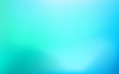Abstract teal blue background. Blurred gradient turquoise backdrop. Vector illustration for your graphic design, banner, water or aqua poster, website