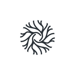 Neuron logo - brain cell science nerve biology neurology medical nervous neural network receptors mind square intelligence connection mental health memory