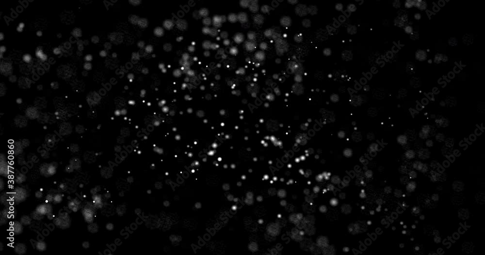 Wall mural 3d illustration realistic natural soft blurred white gold snow with bokeh create from particle on is