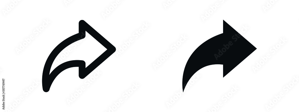 Poster share icon with arrow