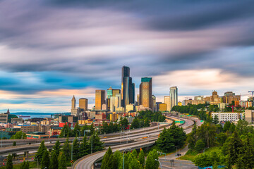 Fototapeta na wymiar Seattle, Washington, USA Downtown Skyline