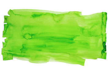 Green Watercolor hand painting and splash abstract texture on white paper Background