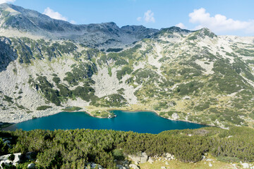 Naklejka na ściany i meble Green Water Lake in Rila Mountain,Bulgaria