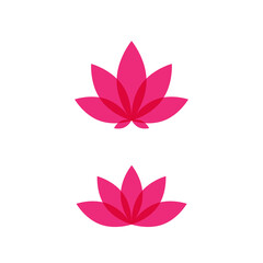 Fototapeta premium Water lily Lotus logo flower logo - beauty spa flower symbol wellness health meditation beauty luxury natural fitness yoga lifestyle treatment petals salon organic calming cosmetics