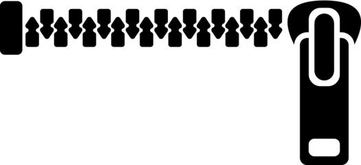 Vector illustration of the zipper