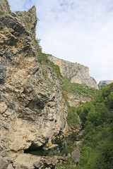 Gorge at Pont-en-Royons village in France	