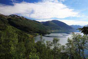 Naklejka na ściany i meble Norwegian Scenic Route Gaularfjellet, Norway