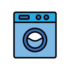 Washing Machine Icon Color Design Vector Template Illustration