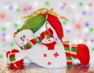 christmas decoration with snowman