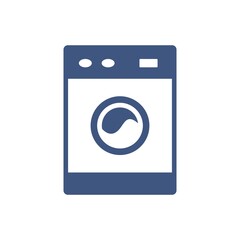 Washing Machine Icon Color Design Vector Template Illustration