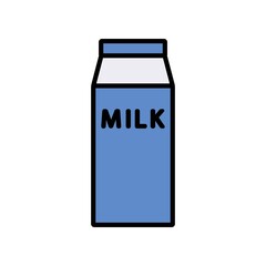 Milk icon Color Design Vector Template Illustration