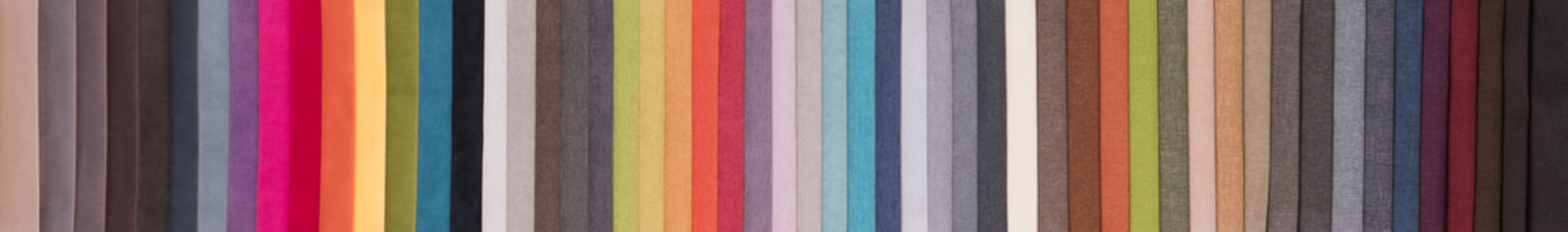 samples of different colored fabrics