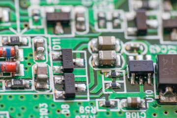 printed circuit board with components