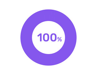 100% circle percentage diagrams, 100 Percentage ready to use for web design, infographic or business 