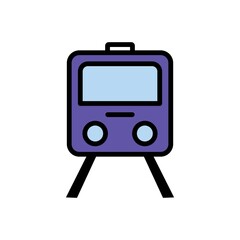 Train Icon Color Design Vector Template Illustration