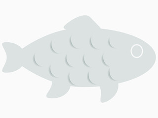 Grey fish icon.