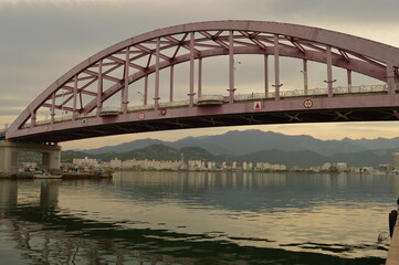 Hiking in the colorful Seoraksan Mountains in South Korea, Asia