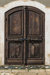 Aged and dark wooden doors pattern