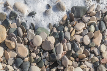 Rocks and stones on the beach pattern