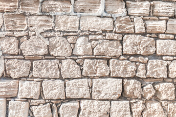 White and beige peach brick wall