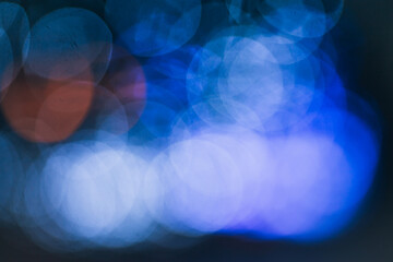 Christmas lights, abstract blurred background. Light circles, bokeh